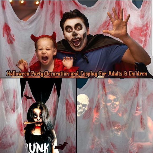 Pink & White Gauze Mesh Halloween Decor, Scarf, Cover Up, New 800cm X 235cm - Picture 6 of 14